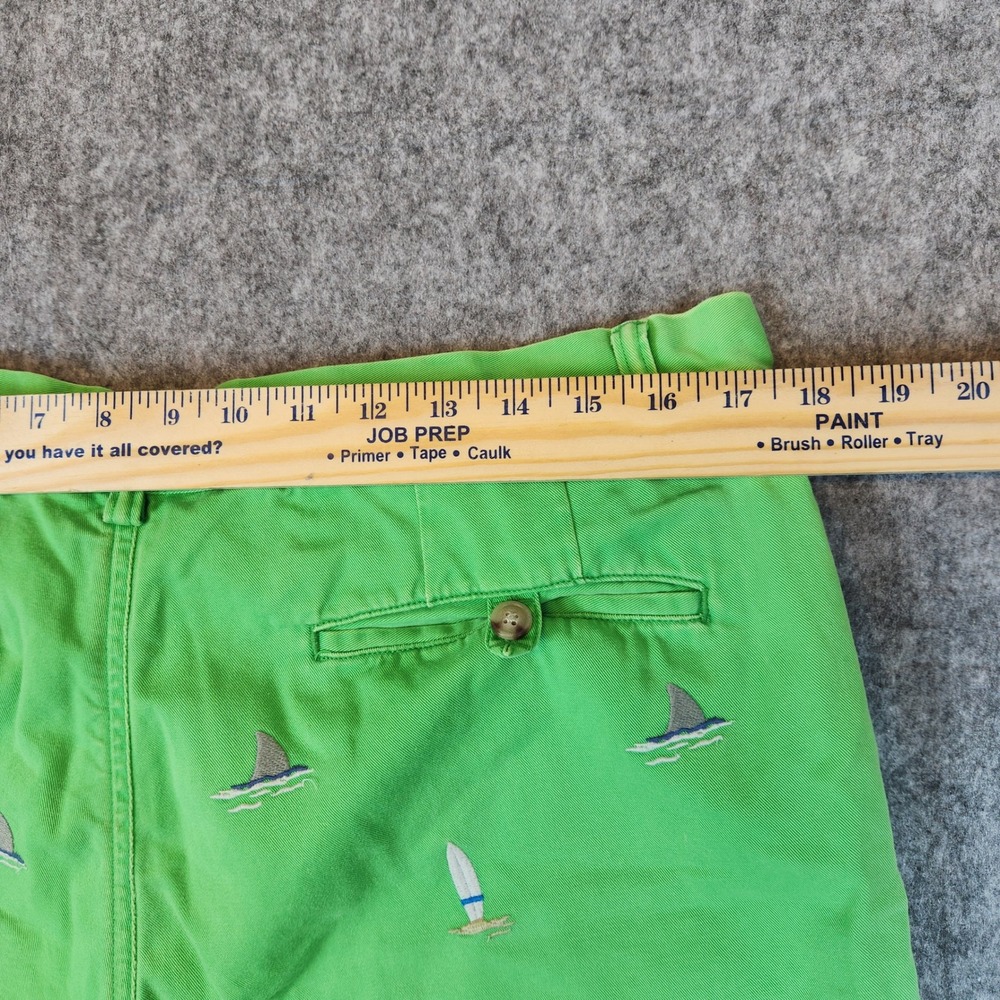Polo Ralph Lauren Bedford Chino Shorts Men 35 Green Shark Sailboat Embroidered‎ - Picture 13 of 14